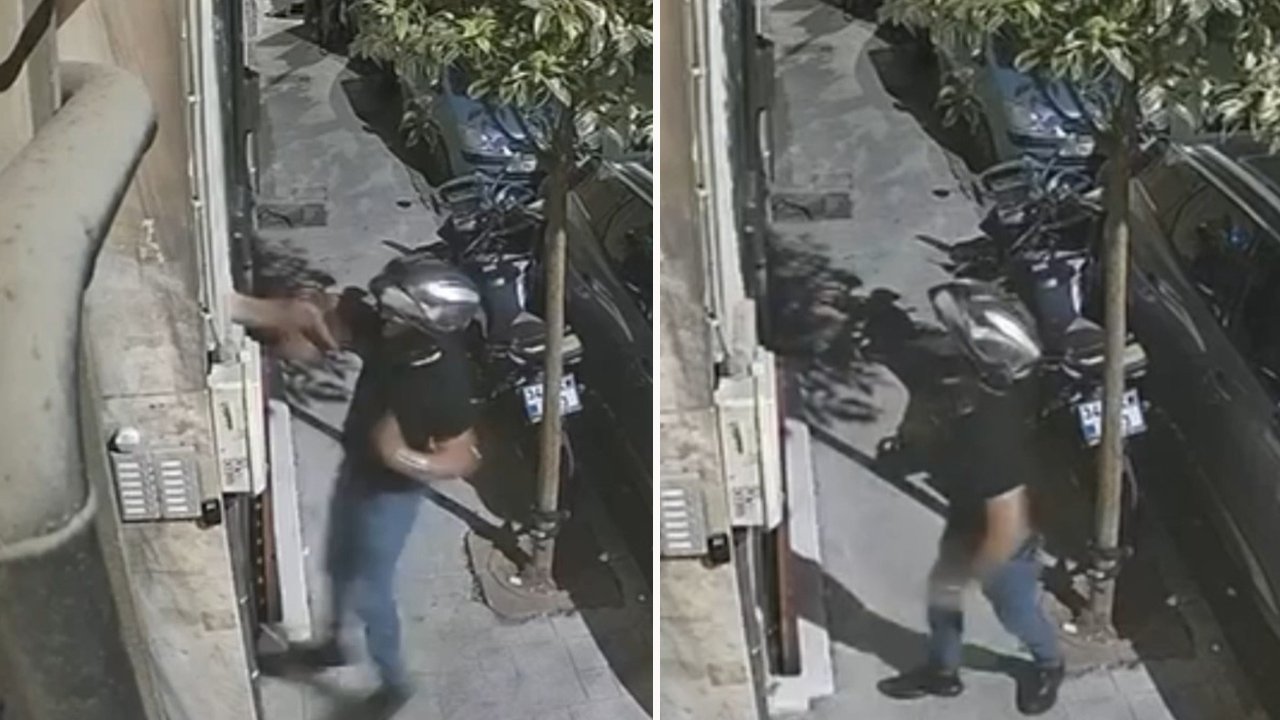 Eski eşinin evine gitti, kayınpederine saldırdı! O anlar kamerada