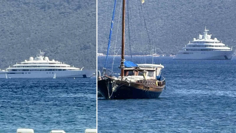 Dünyada 38'inci sırada: Dev süper yat Muğla açıklarına demirledi