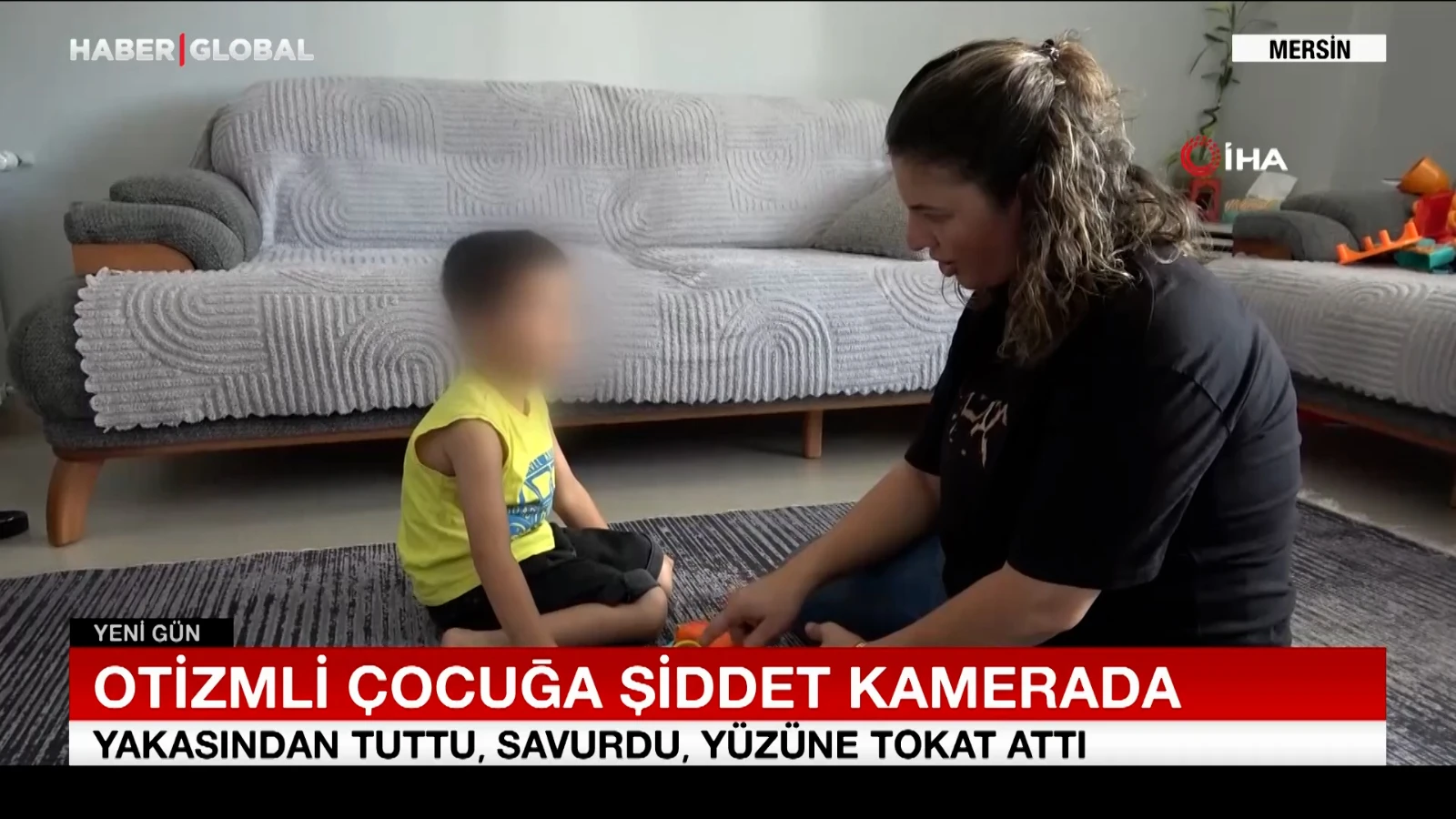 Görüntüleri izleyen aile şoke oldu: Otizmli çocuğa şiddet kamerada
