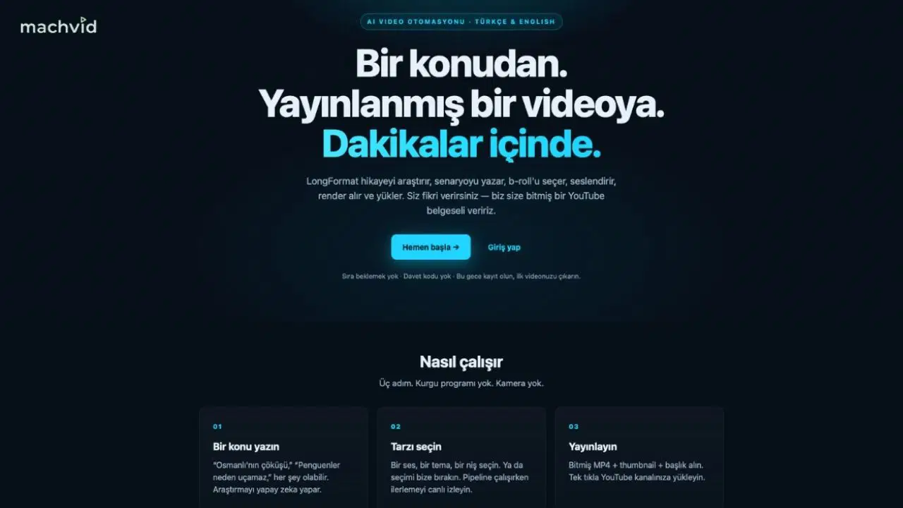 Türk girişimcinin Amerika’da ürettiği yapay zeka platformu Machvid, video üretim süreçlerini dakikalara indiriyor