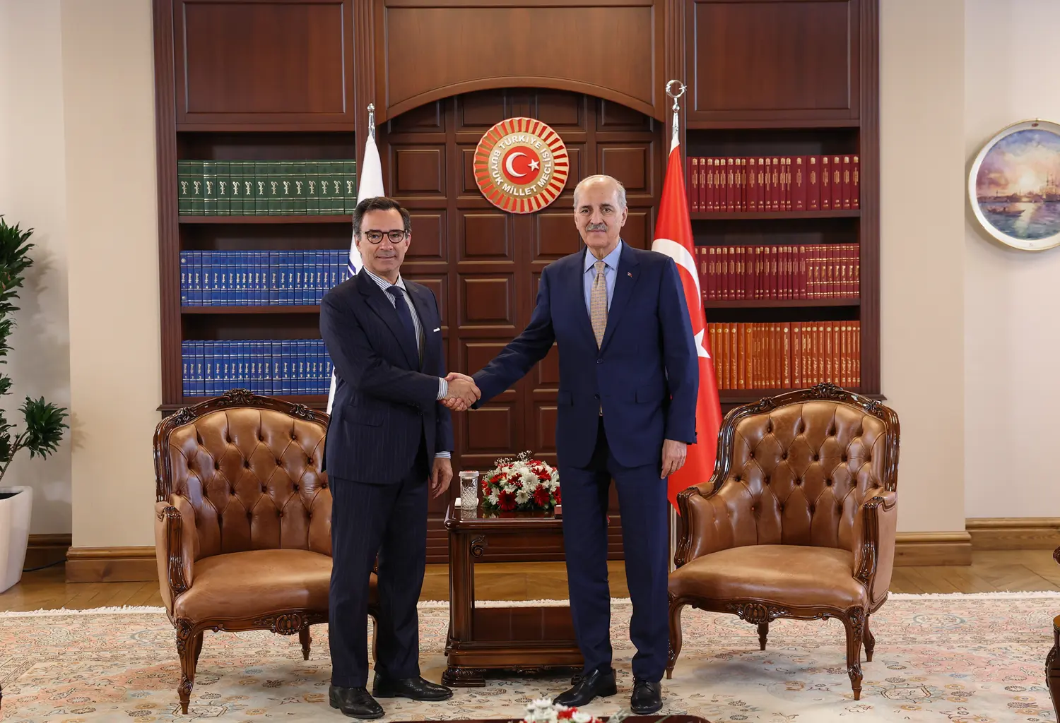 TBMM Başkanı Kurtulmuş, NATO PA Başkanı Perestrello ile görüştü