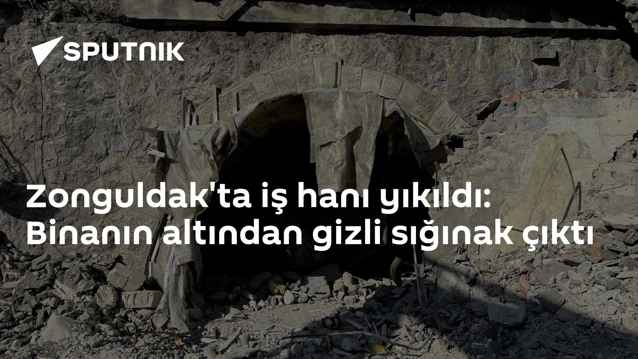Zonguldak'ta iş hanı yıkıldı: Binanın altından gizli sığınak çıktı