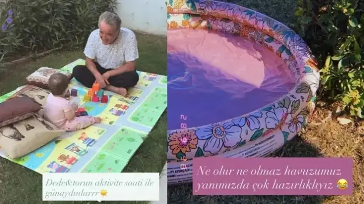 İrem Helvacıoğlu’ndan kızı Sora ile tatil paylaşımı! “Dede torun aktivite saati”