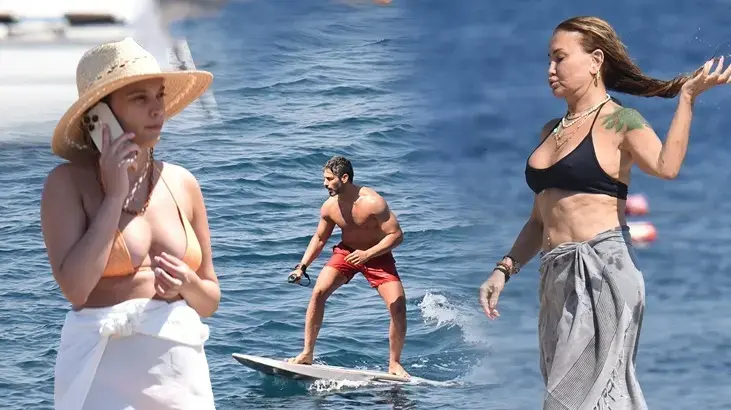 Ünlülerden Bodrum manzaraları! İskelede havlu önlemi