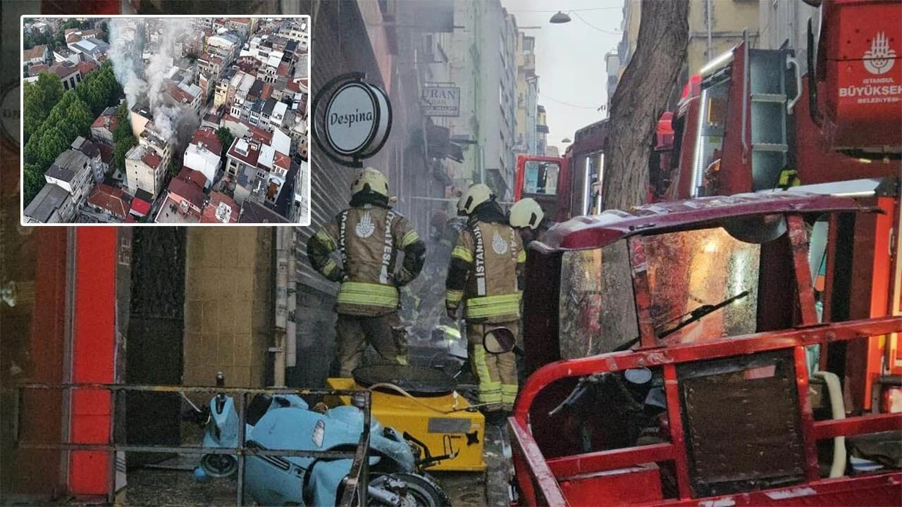 5 katlı iş hanında çıkan yangında 1 kişi son anda kurtarıldı
