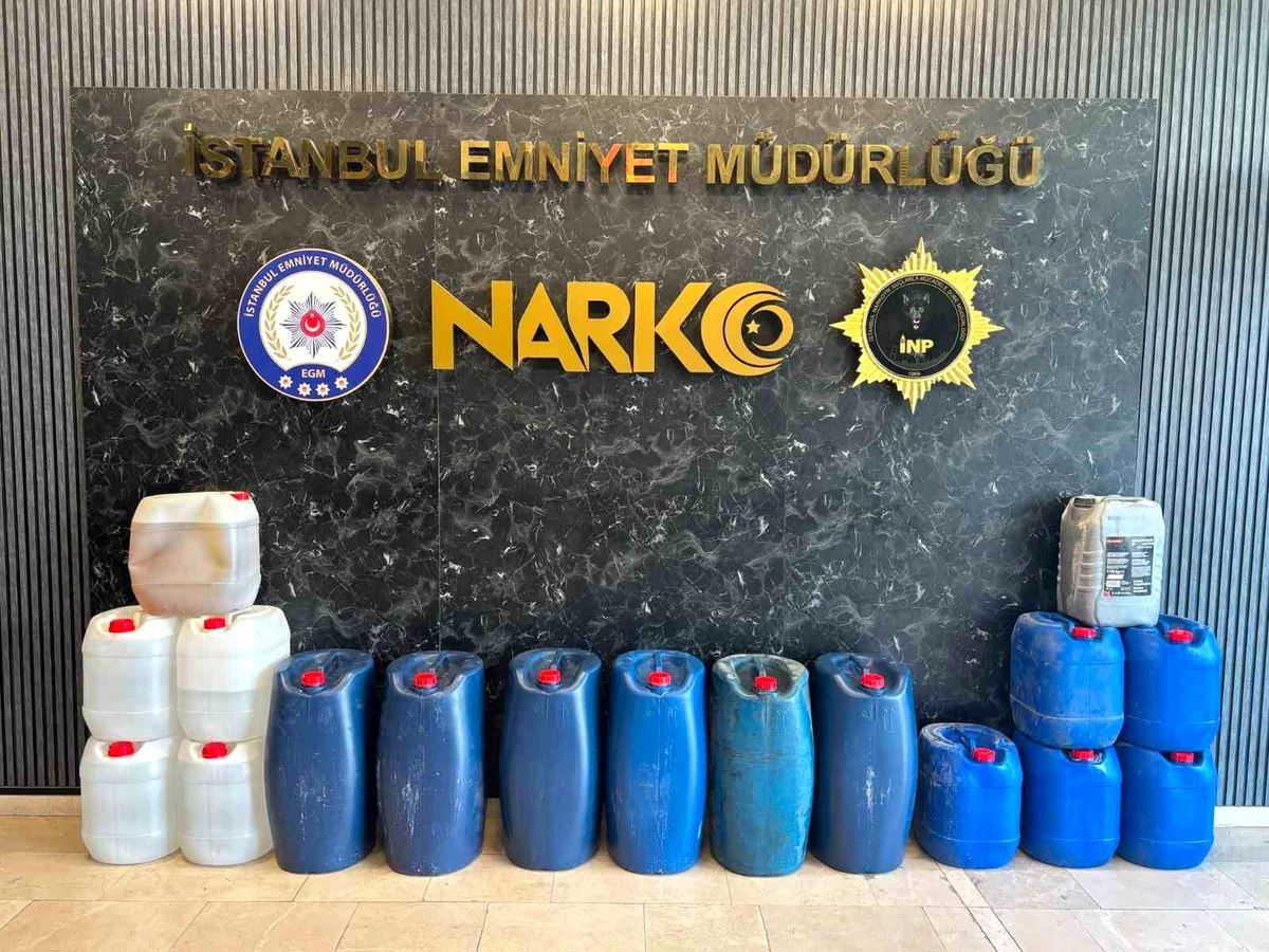 İstanbul'da 519 kilo sıvı metamfetamin ele geçirildi