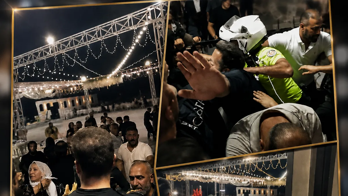 Düğünde silah sıkıldığı ihbarına giden polislerle davetliler arasında arbede