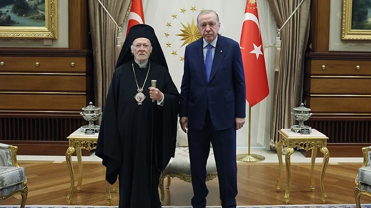 Cumhurbaşkanı Erdoğan, Fener Rum Patriği ile görüştü