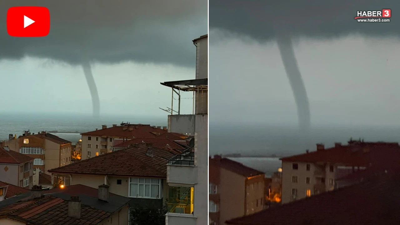 Sağanak sonrası denizde heyecan yaratan görüntü