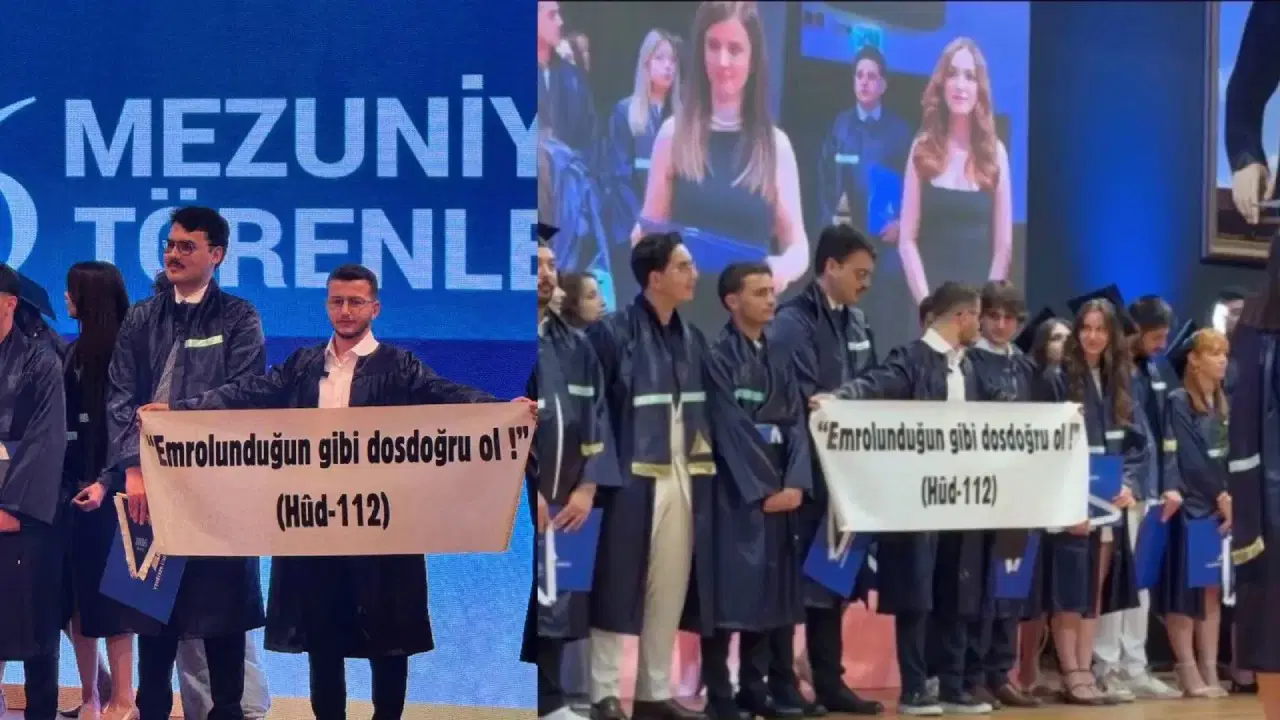 Yeditepe Üniversitesi'nden ayet pankartı açıklaması: 'İnceleme başlatıldı'
