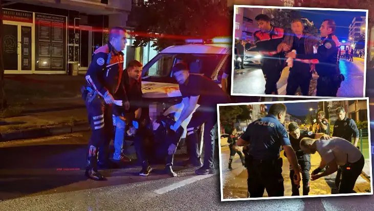 Kızını rahatsız eden gencin kulağını kesip boğazına bıçak dayadı! Polisin çıplak elle müdahalesi büyük faciayı önledi