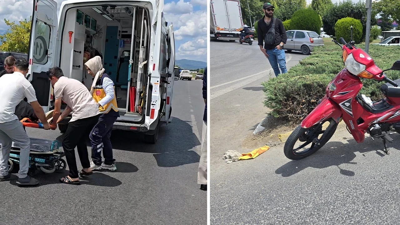 Bursa yolunda feci kaza! Motosikletteki çift yaralandı