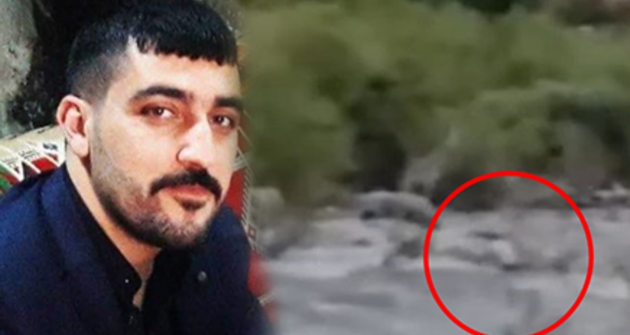 Arkadaşlarının çabası yetmedi, girdiği çayda metrelerce sürüklendi!