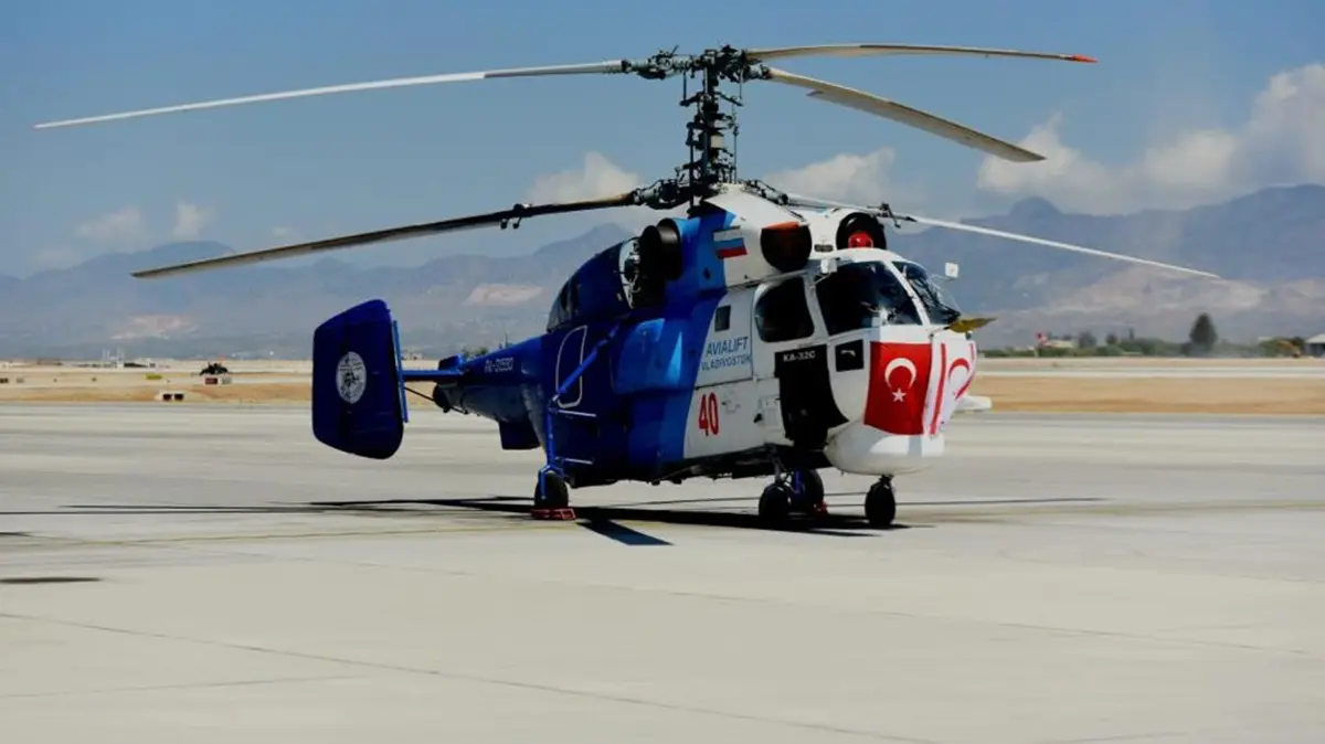 KKTC'nin yeşil mirasına Türkiye kalkanı! Yangın helikopteri tahsis edildi