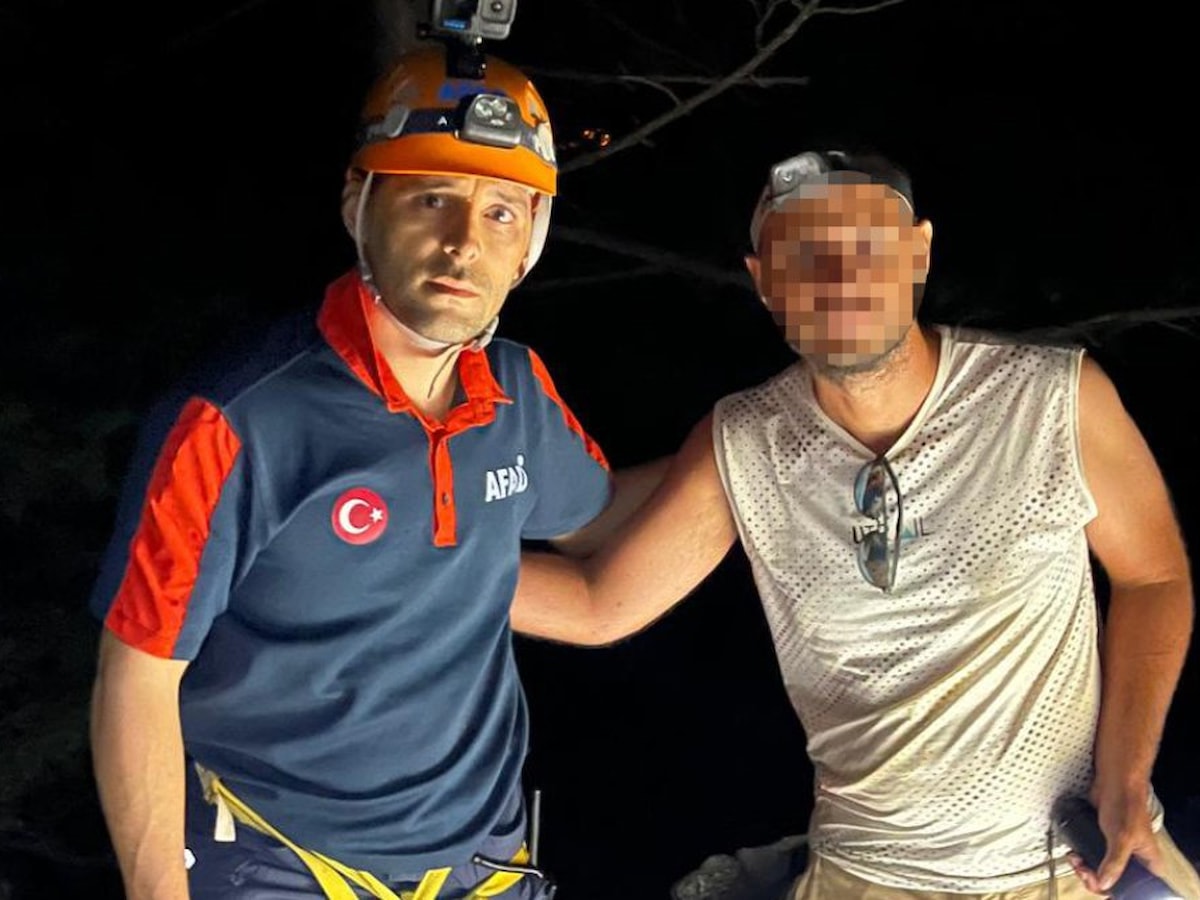 Antalya'da manzara izlemek isterken mahsur kaldı