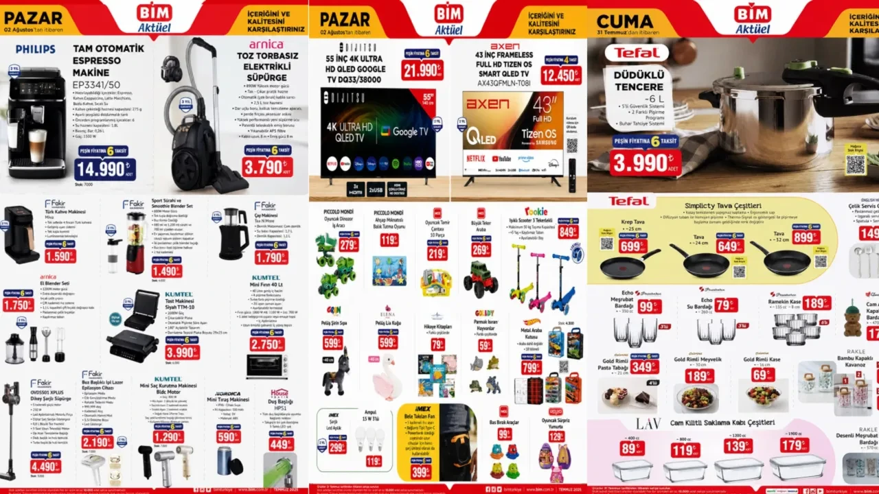 BİM 24 Temmuz - 2 Ağustos Aktüel Ürünler Kataloğu 2026! Mini saç kurutma makinesi, dikey süpürge, tost makinesi, smoothie blender set geliyor