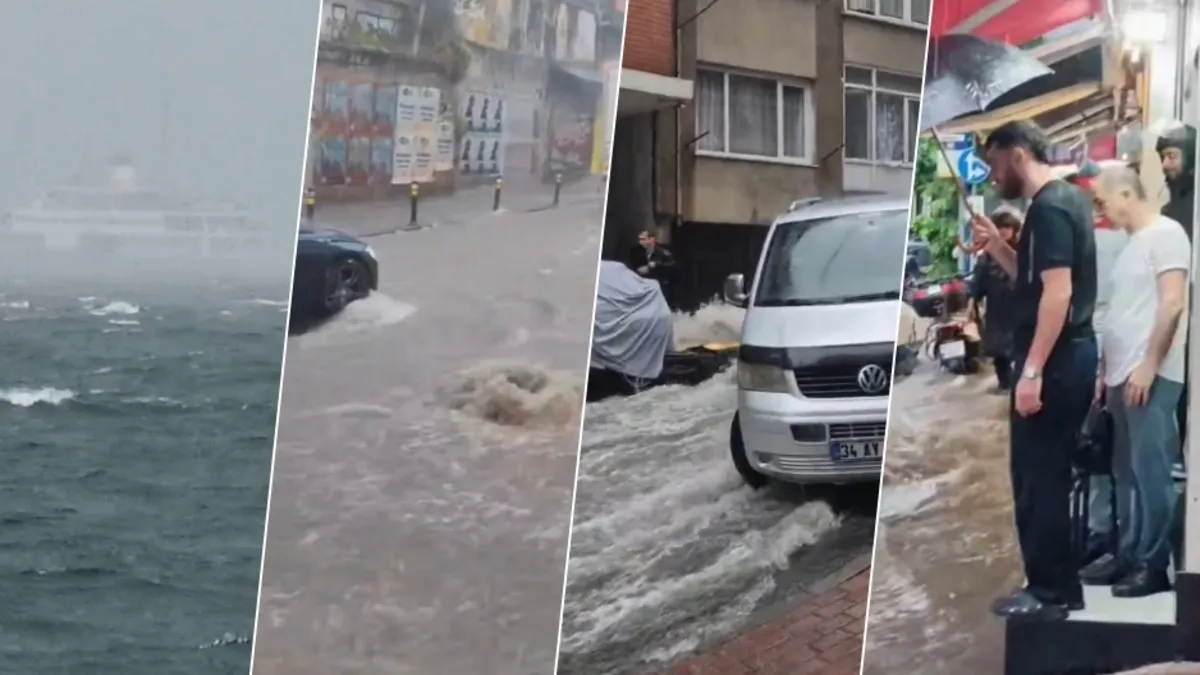 Uyarılara rağmen İstanbul yağmura yine hazırlıksız yakalandı: Yollar nehir hayat felç