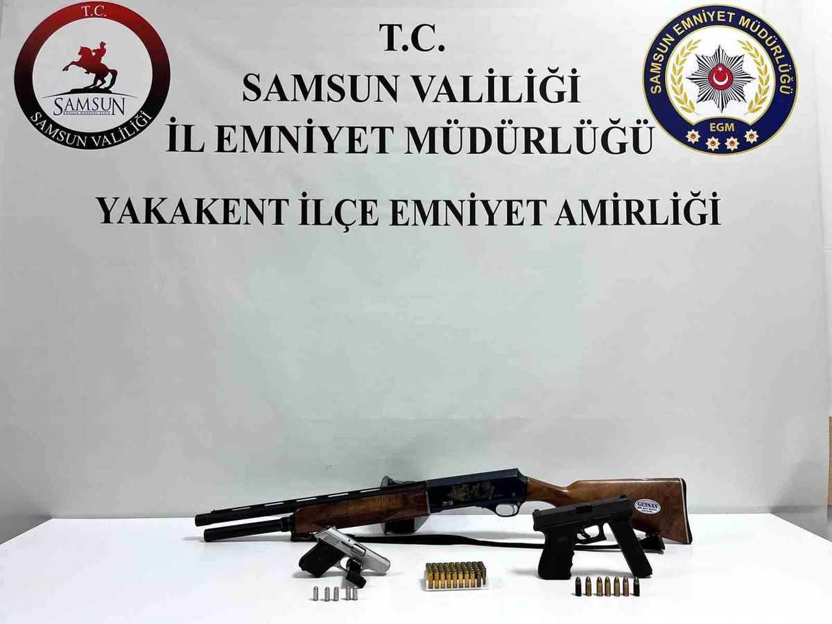 Samsun'da ruhsatsız silah operasyonu: 3 silah ele geçirildi