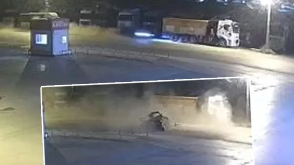 Ankara'da otomobil kamyona çarptı; kaza kamerada: 3 ölü, 1 yaralı