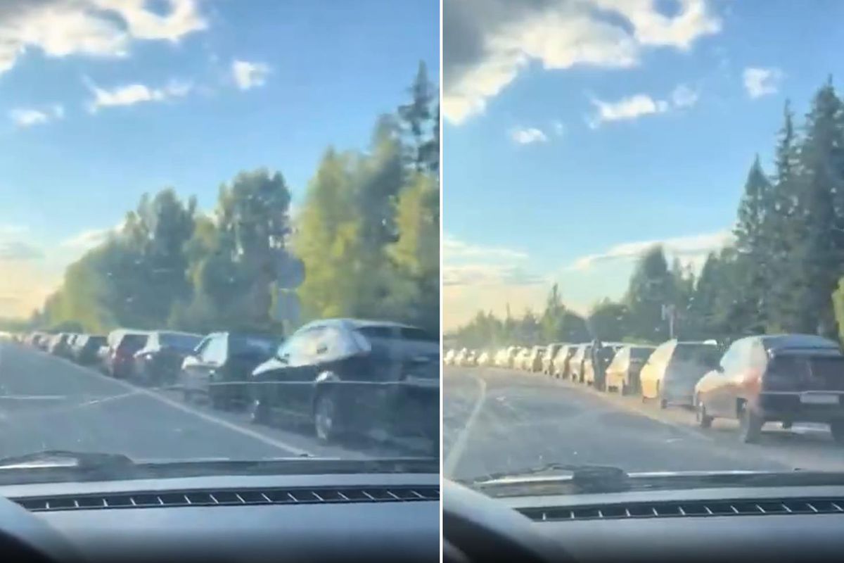 Rusya'da akaryakıt krizi derinleşiyor! Kilometrelerce kuyruk oluştu