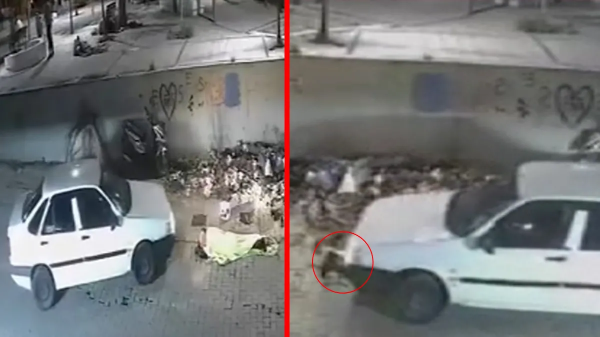 İzmir’de korku dolu anlar! Yerde yatan adamı fark etmeyip gaza bastı: Ölüm teğet geçti!