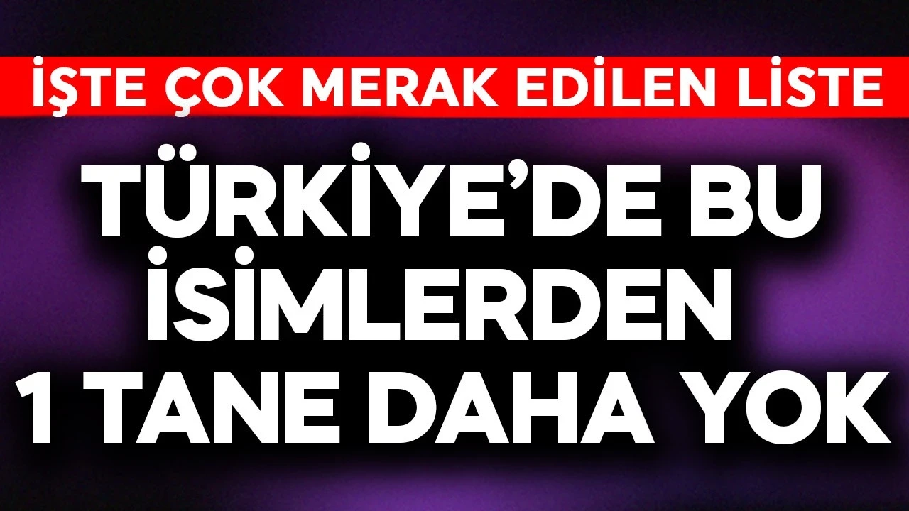 Türkiye'de bu isimlerden 1 tane daha yok! İşte merak edilen özel isimlerin listesi