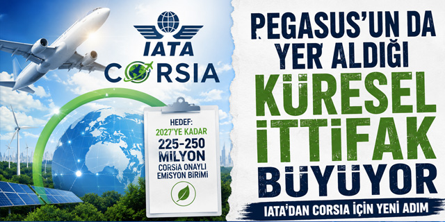 Pegasus'un da Yer Aldığı Küresel İttifak Büyüyor: IATA'dan CORSIA İçin Yeni Adım