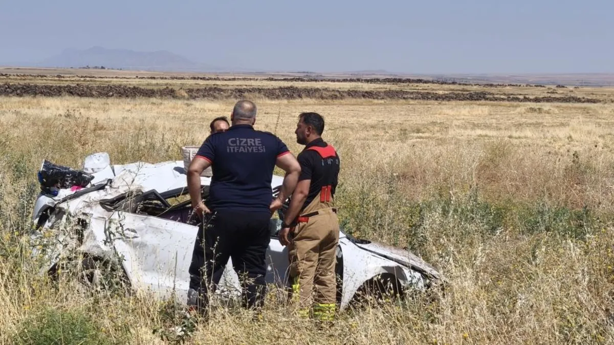 Şırnak'ta kaza! Otomobil şarampole devrildi: 1’i bebek 5 yaralı