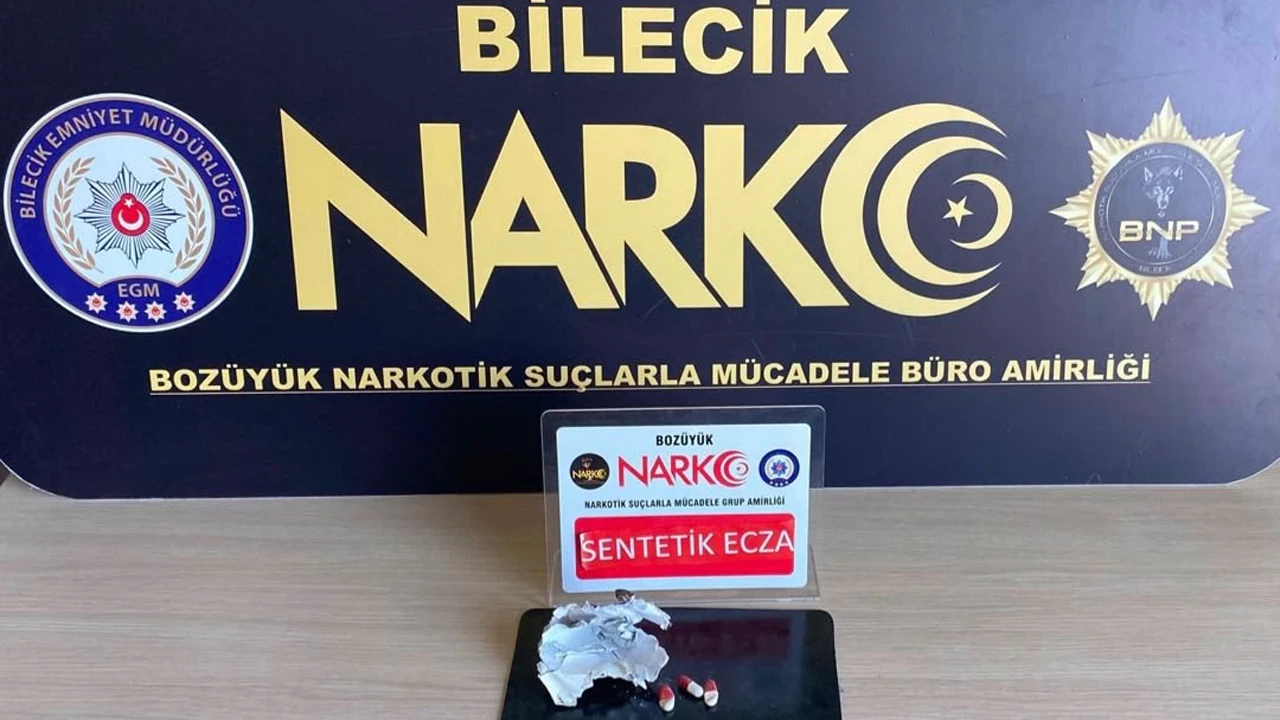 Bilecik’te üzerinde sentetik ecza ele geçirilen şüpheli yakalandı