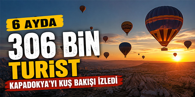 6 ayda 306 bin turist Kapadokya'yı kuş bakışı izledi