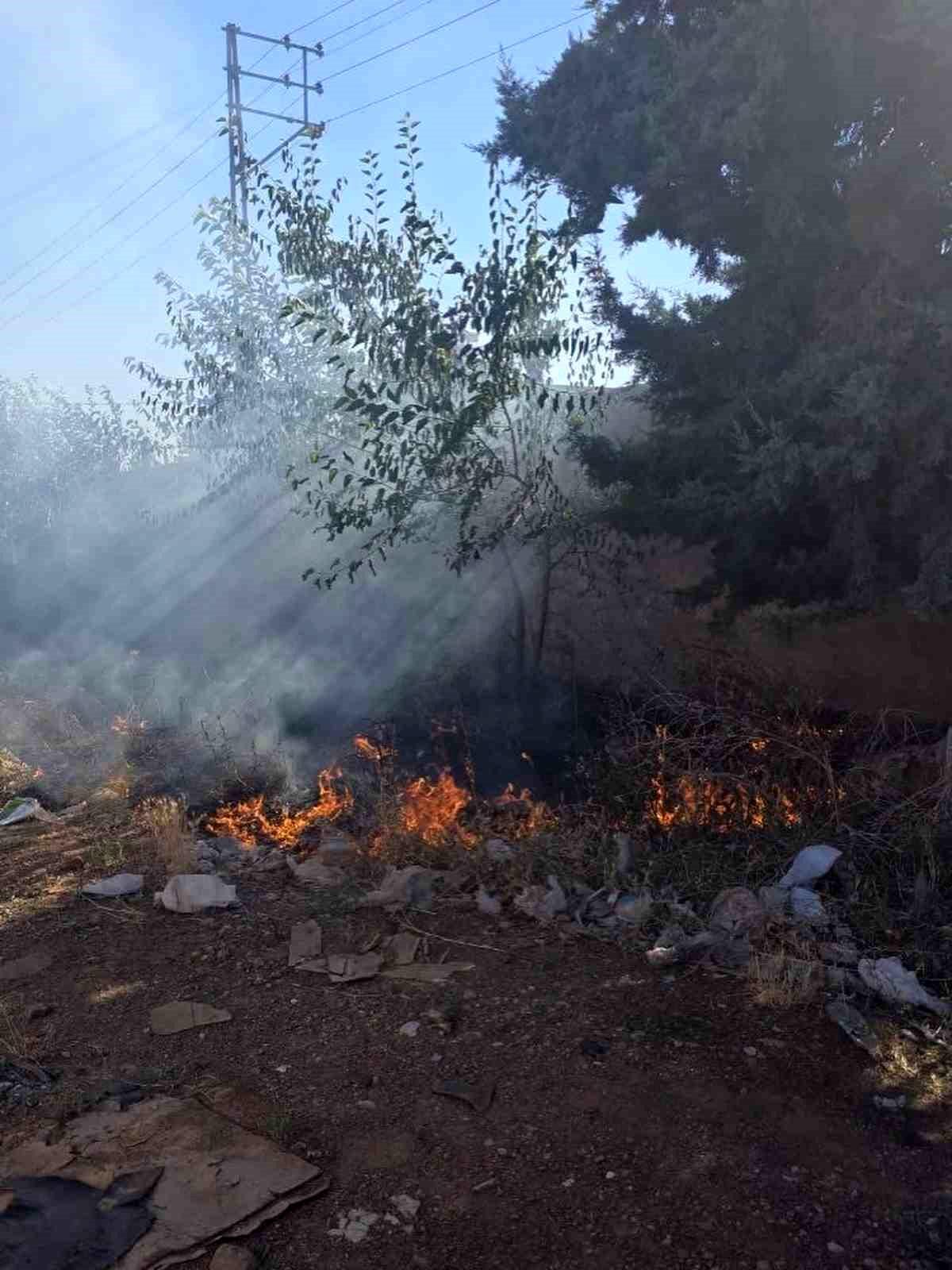 Hassa'da bahçe yangını