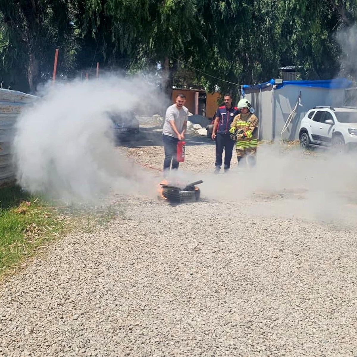Hatay Arkeoloji Müzesi'nde yangın eğitimi ve tatbikatı gerçekleştirildi