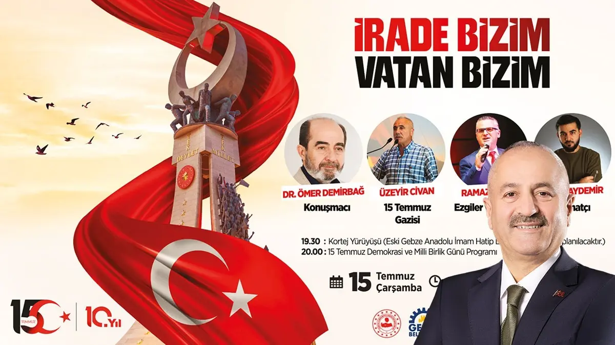 Gebze, 15 Temmuz'un 10. yılında tek yürek