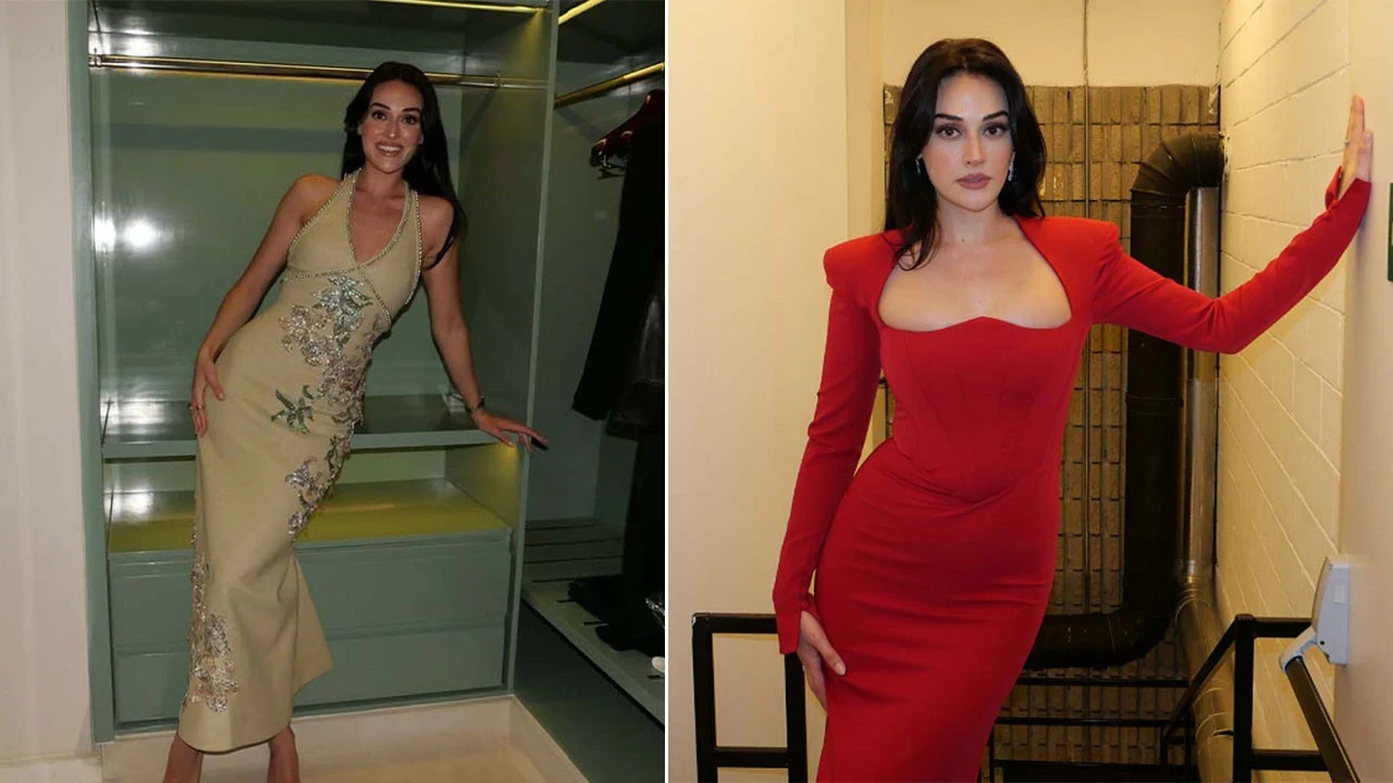 Esra Bilgiç, mor elbisesiyle büyüledi! Pozlarına beğeni yağdı!