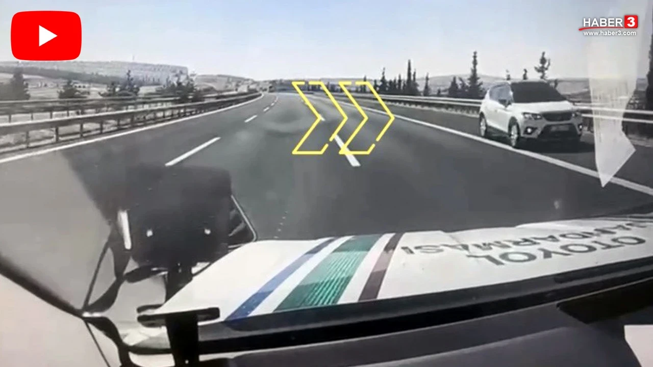 Otoyoldaki ters yön canavarı önce kameralara sonra jandarmaya yakalandı