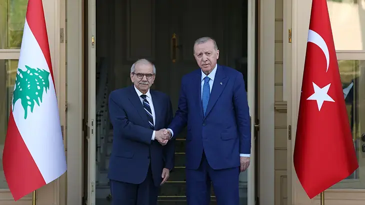 Cumhurbaşkanı Erdoğan, Lübnan Başbakanı Selam'ı kabul etti