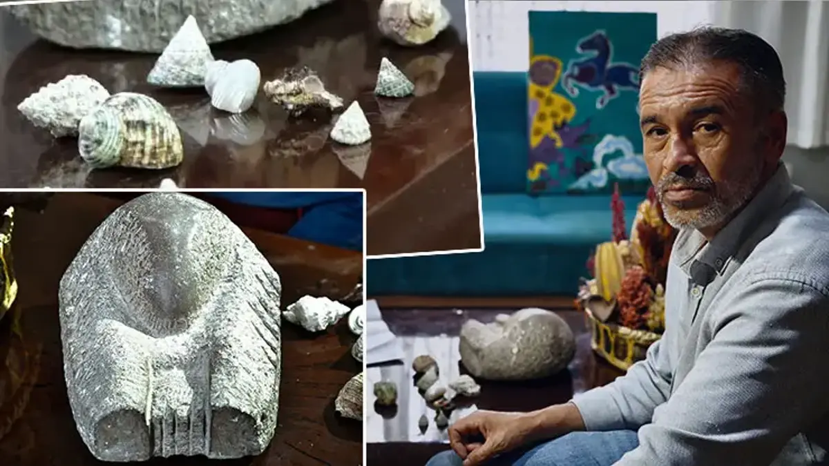 Kentsel dönüşüm yıkımında hazine buldu! Önce sikke, şimdi Hitit mezar taşı ve fosil