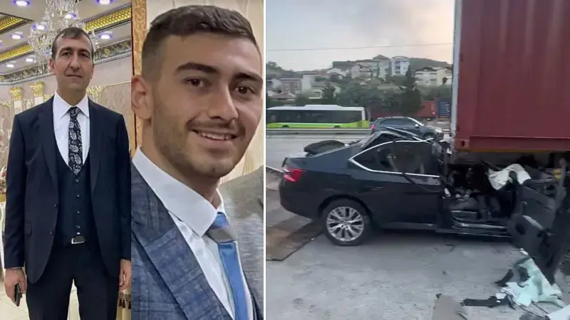 Otomobil, TIR'ın altına girdi, baba ve oğlu öldü