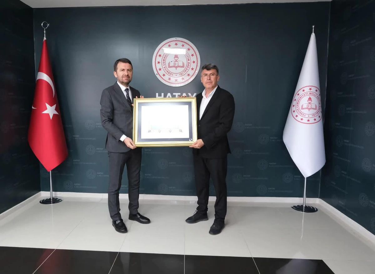Hatay'da Basın İlan Kurumu'ndan Milli Eğitim Müdürlüğü'ne ziyaret