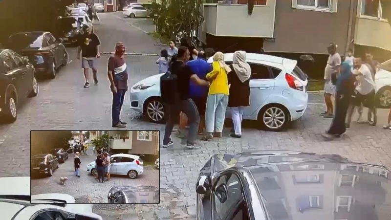 Çekmeköy’de sitede iki sürücü arasında 'Yavaş git' kavgası: Aileler de dahil oldu