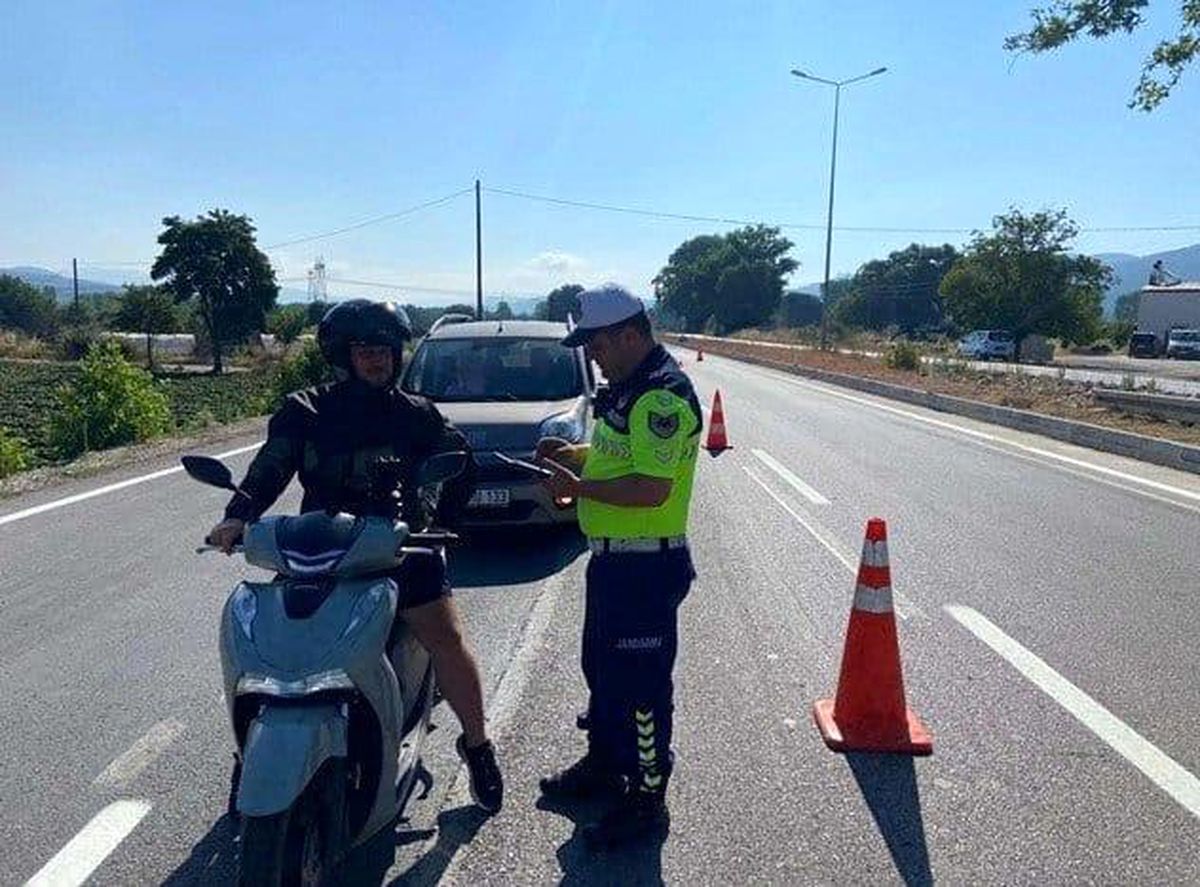 Çanakkale'de motosiklet denetimi