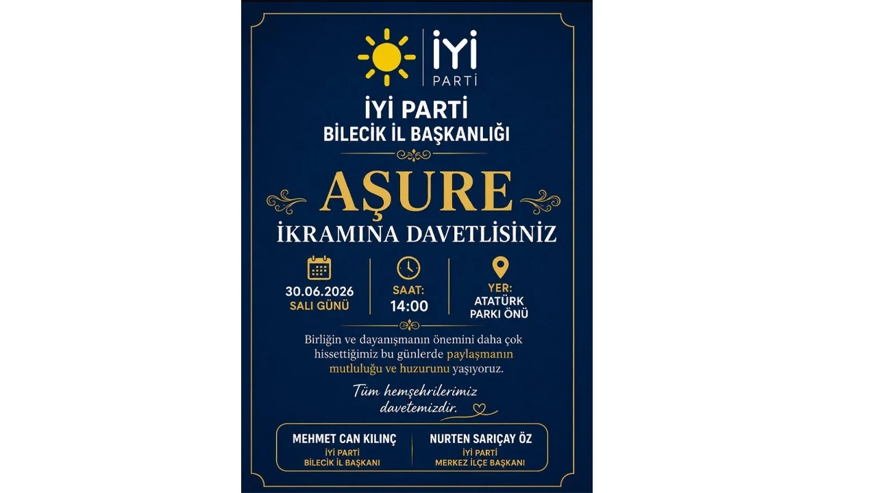 Bilecik'te İYİ Partiden aşure ikramına davet