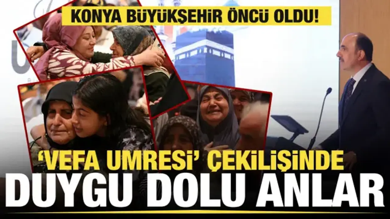 Konya Büyükşehir'in 'Vefa Umresi' çekilişinde duygu dolu anlar yaşandı
