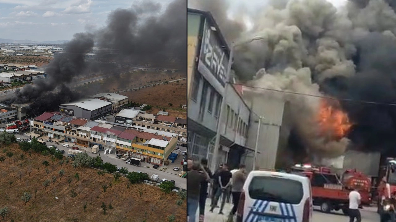 Konya'da yatak fabrikasında yangın: TOMA'lar devreye girdi, 1 itfaiyeci yaralandı!