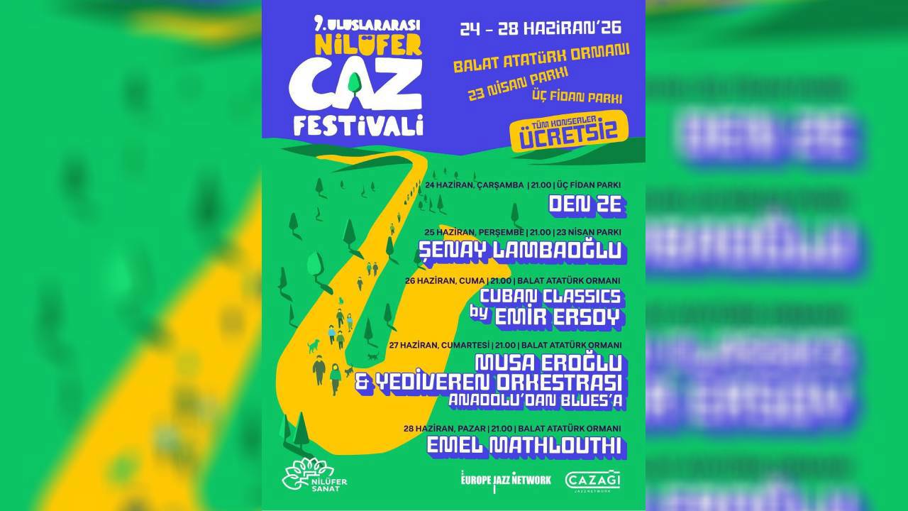 9. Uluslararası Nilüfer Caz Festivali 24–28 Haziran’da Başlıyor