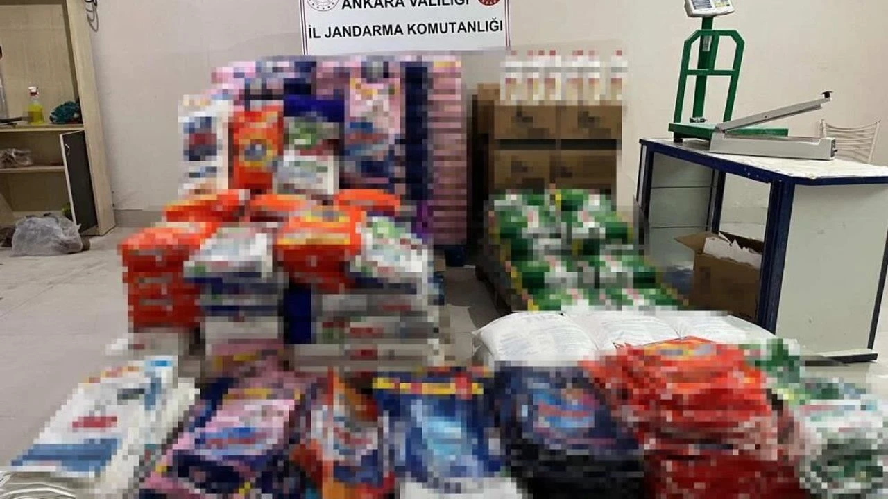 Başkentte kaçak deterjan operasyonu: 3 ton deterjana el konuldu