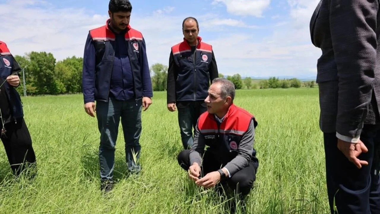 Akyaka’da dolu sonrası hasar tespit çalışmaları