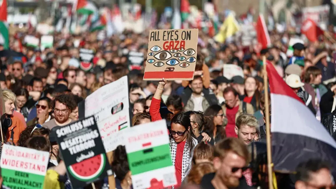 İsrail'e silah satan firmayı protesto ettiler! Onlarca kişi gözaltında