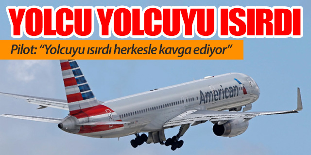 Yolcu uçağında panik anları: Yolcu başka bir yolcuyu ısırdı