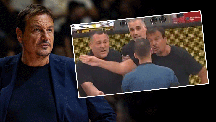 Panathinaikos'ta Ergin Ataman çılgına döndü! Sahaya girdi